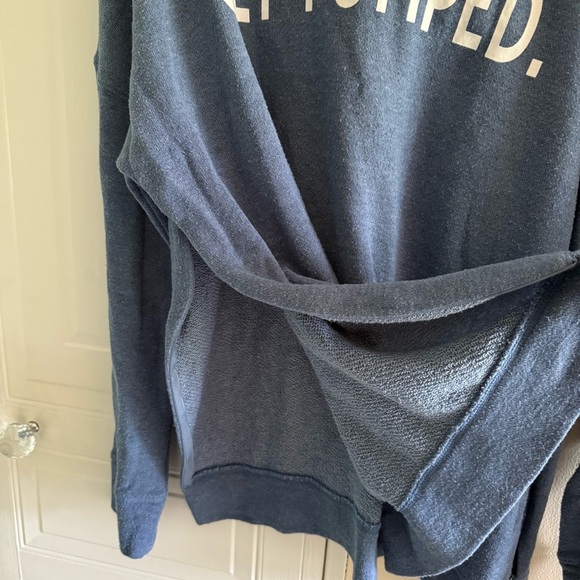 Motherhood Maternity Nursing Get Pumped Blue Hoodie XL Zip down sides - Picture 2 of 6